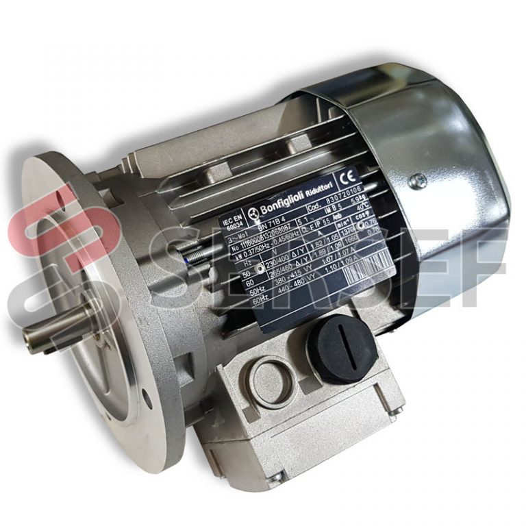 MOTOR BN71B4/B5 KW=0.37/0.45 V=230/400-266/460 50/60HZ 1370/1660 RPM ...